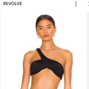WeWoreWhat Asymmetrical Crossover Bikini Top XS